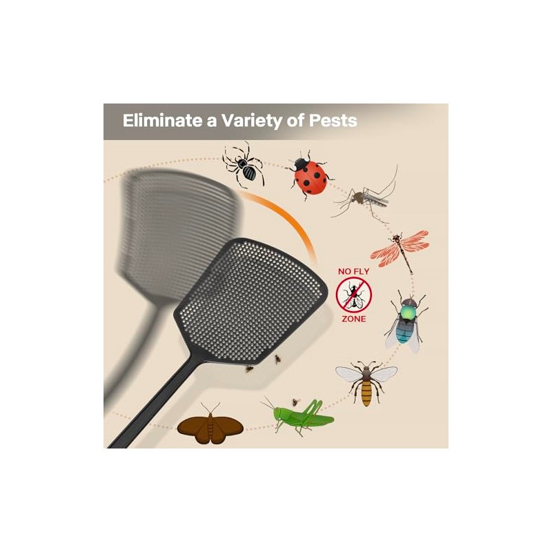 Fly Swatters-Begonia Flexible Heavy Duty Thick Fly Swatters with Bigger