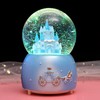 Snow Globe Crystal Ball Music Box Rotating Musical Box with