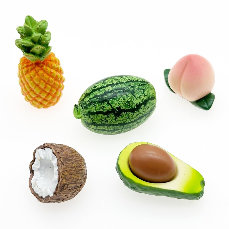 Cayway 48 Pz Mini Frutta in Resina, Mini Modelli di
