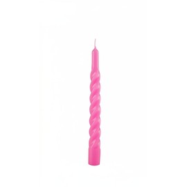 Cereria Di Giorgio - 3 Candele Tortiglione - Ø 2.2 cm h. 21 cm - Fucsia