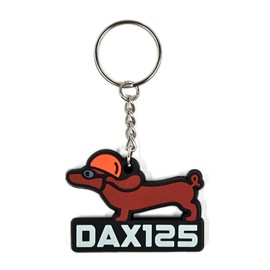[Kcyerz] Dax 125 Dachshund Shaped Rubber Motorcycle Keychain Dax 125 Key Chain Double Sided Design Key Holder for Honda Cute Key Holder is the best gift for friends, couples and families (Dachshund