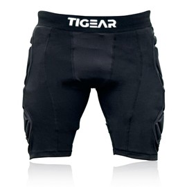 TIGEAR Defender Pro Football Goalkeeper Slider Shorts, White