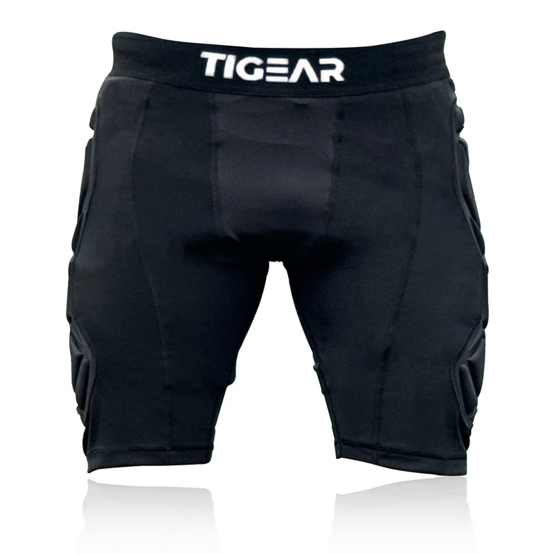 TIGEAR Defender Pro Football Goalkeeper Slider Shorts, White