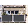 LOVE STORY 3'x10' Charcoal Balcony Privacy Screen Fence Cover (HDPE)