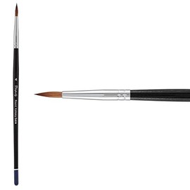 Creative Mark Rhapsody Kolinsky Sable Artist Watercolor Paint Brush - for Professional Watercolorists, Gouaches, Inks, Fluid Medias - [Round 4]