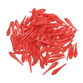 PATIKIL Plastic Dart Tips, Pack of 100, 2BA Thread, Soft Dart Tips, Plastic Tips, Soft Tip, Red