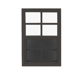 Shed Windows and More 18" x 23" Black Aluminum Shed Windows Tempered/Safety Glass Flush Mount Chicken Coop Window Playhouse Window
