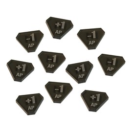 LITKO Action Point Modifier Tokens Compatible with Warhammer: Kill Team 2nd Edition, Translucent Grey (10)