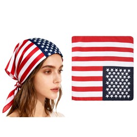 VEICOSTT American Flag Bandana for Men Women Neck Scarf Flag Scarf Kerchief Head Wrap Headwear ZWJ07 (Flag 1)