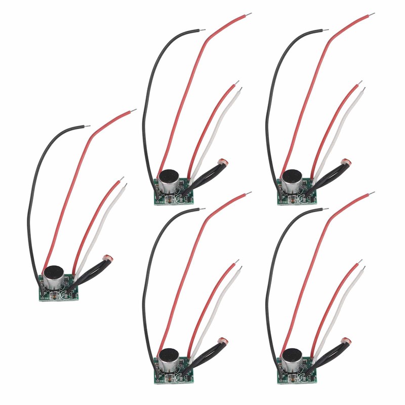 5Pcs Sound Control Switch Module Solar Light Sensor Module Circuit