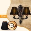 WUWEOT 6 Pack Chandelier Shades, Black Barrel Lampshades, 3" x