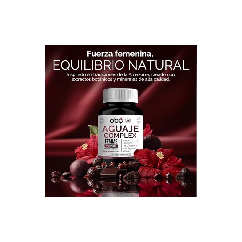 OBY Aguaje con Fenogreco, Maca Blend y Zinc 60 cápsulas