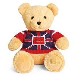Harrods Union Jack Teddy Bear, 11.8 inches (30 cm), Plush Toy, UK