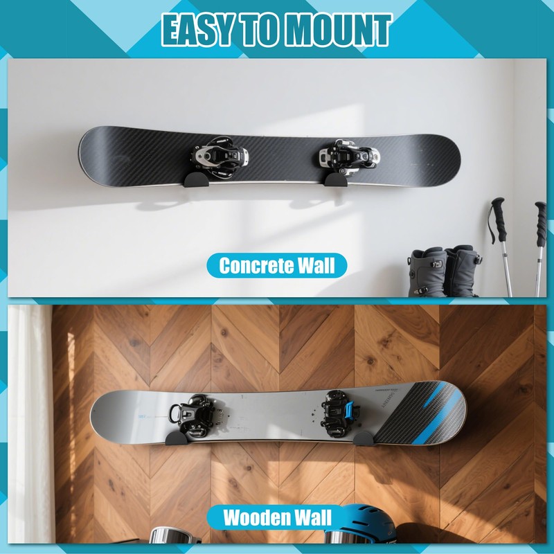 Snowboard Wall Mount,Snowboard Rack Display Ski Rack Wall Mount Solid