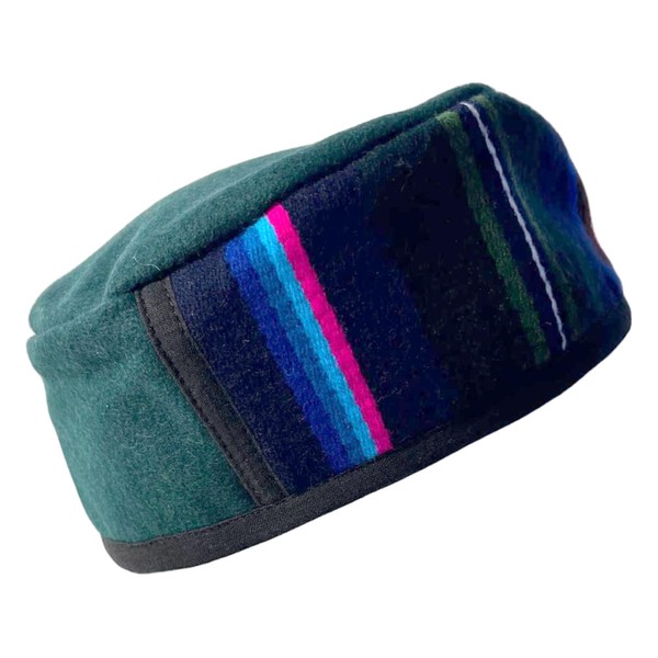 Thorness Handmade Nepalese Wool Green Smoking Cap, Lightweight, Stylish, with