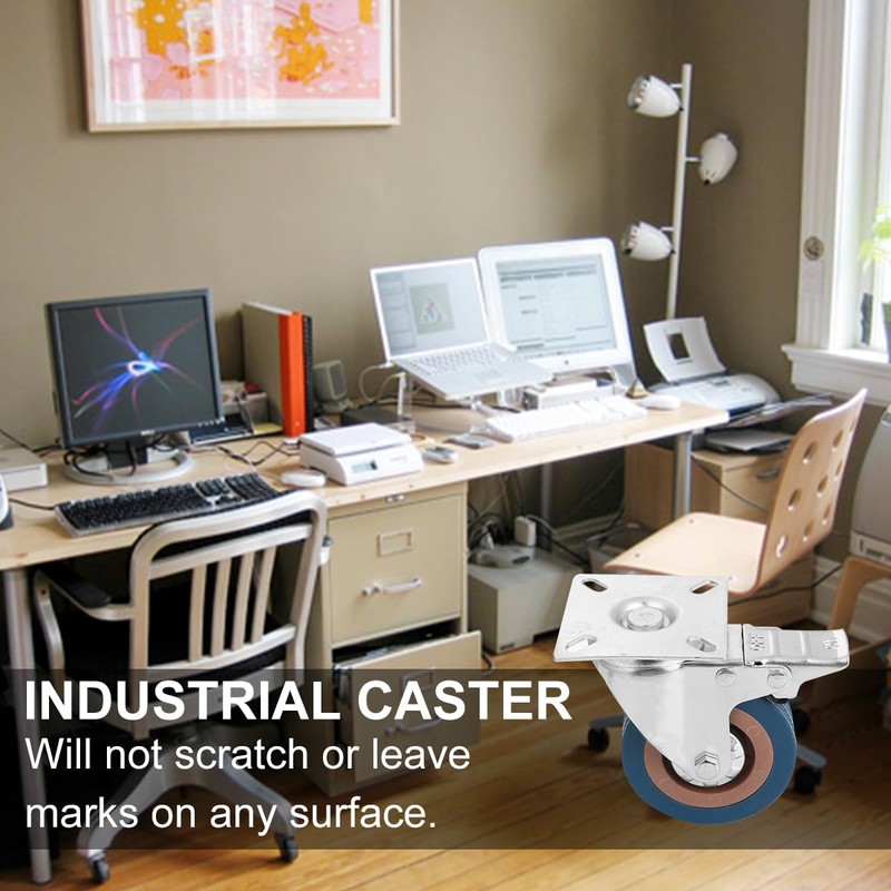 Gatuida 3 Lenkrollen aus Edelstahl mit Bremse zum Universaldrehen