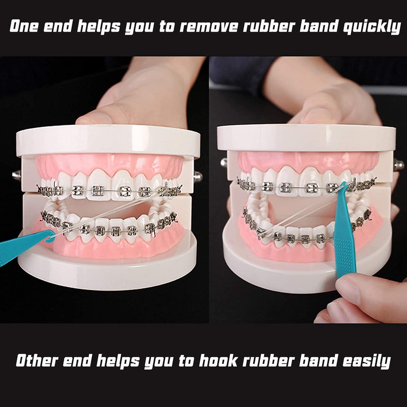 500 Pcs Orthodontic Elastic Rubber Bands, 3.5 Ounces Heavy Dental
