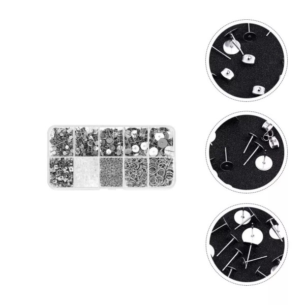 None 1650 PCS Locking Earring Backs for Studs Set Stopper