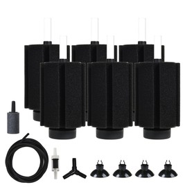 ALEGI Aquarium X Large Sponge Filter 150 Gallon,125 Gal Sponge Filter with Air Stone for Large Fish Tank (6 pcs)