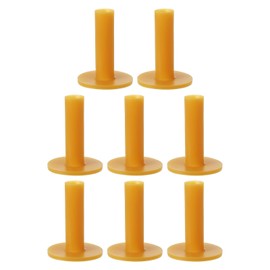 PATIKIL Rubber Golf Tee, 8 Pack 3 Inch Golf Practice Tees Training Driving Range Tee Stable Golf Ball Holder for Outdoor Indoor Hitting Mat Golf Mat, Yellow