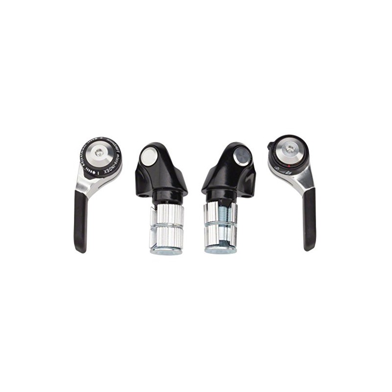 Microshift Bar End Shifter Set, 9-Speed Road, Double/Triple, Shimano Compatible,