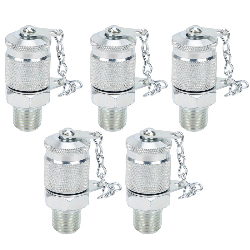 5Pcs Hydraulic Testing Adapter Thread Test Coupling Connectors Pressure Measuring