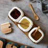 JFFLYIT 2 Sets of Marble Ceramic Sugar Bowl Ceramic Seasoning