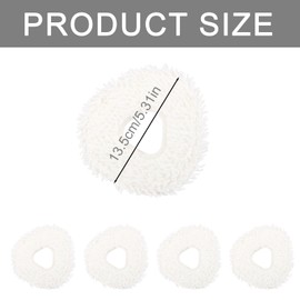 BOXOB 8pcs Replacement Mop Pads for Narwal Freo Pro X Ultra/Freo Z Ultra / T10 / J3 / J4, Premium Microfiber Washable Reusable Mop Cloth for Robot Vacuum Cleaner Accessories (White)