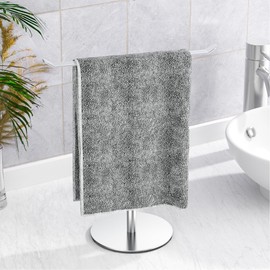 T-Shape Hand Towel Holder for Bathroom - Lightweight Towel Rack - Stainless Steel Counter Organizer for Bathroom & Kitchen