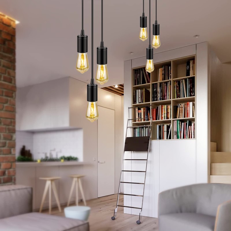 Vintage Pendant Light Fitting, Industrial Modern 3-Light Ceiling Pendant Lighting
