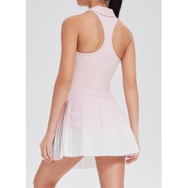 AFZ Two Piece Tennis Skirt Set for Women Pleated Golf Pickleball Outfits Skort Sets with Pockets Light Pink