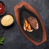 DOITOOL Cast Iron Fish Pan: Cast Iron Skillet with Wooden