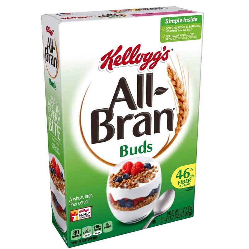 Kellogg's All-Bran Bran Buds Cereal, 17.7 oz (Pack of 6)