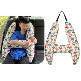 Kids Car Seat Travel Pillow Children Car Headrest Soft Neck Pillow Breathable Car Sleeping Head Neck Support Adult Universal Adjustable Car Airplane Train Seat Belt Cushion Rest Pillow Y/U/H-Shaped
