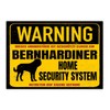Saint Bernard Dog Sign Warning Security System Door Sign Dog