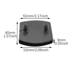 RLECS 20PCS Black Bedpan Centre Cap 55x40mm Bed Slat Double Pass Plastic Casing Plugs Suitable for Metal Bed Leather Bed Wooden Bed Sofa Bed