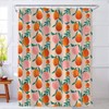 COSEVIER Peach Shower Curtain, Vibrant Cute Fruit Waterproof Shower Curtains