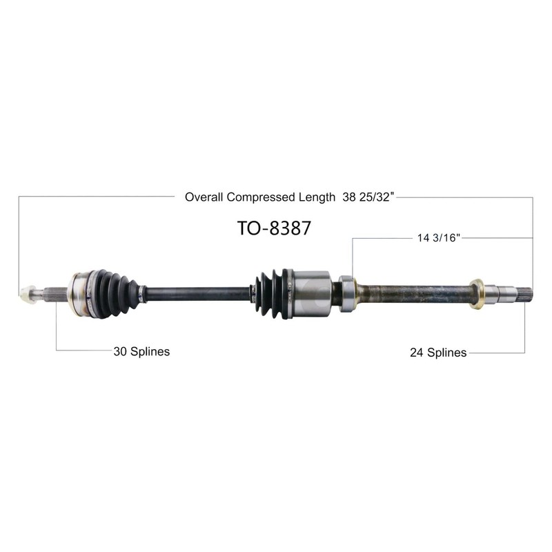 TrakMotive CV Axle Shaft - TO-8387