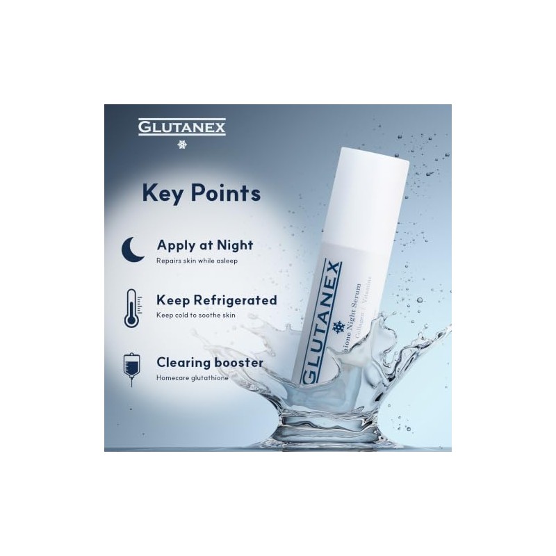 Glutanex Night Serum SUERO DE NOCHEAntioxidación, Firmeza, Elasticidad, NutriciónDe Corea