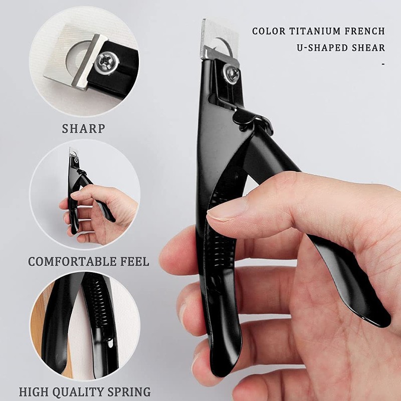 zalati False Nail Clippers Stainless Steel Gel Nail Tips Cutter