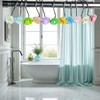 Twofish Home Flower Shower Curtain Hooks Pack of 12 Anti