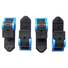 KLICK-FIX Swivel Hook for City Twist Hook, Adults Unisex, Black/Blue, 4er Beutel