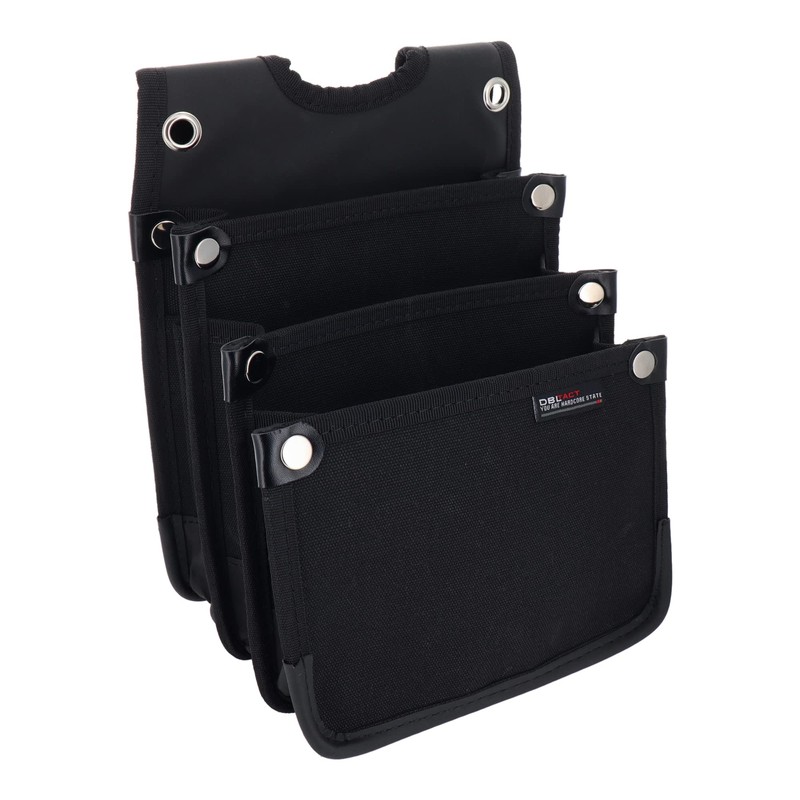 Sankyo Corporation DBLTACT Canvas Electrician Bag, 3 Tiers, DTH-03-BK