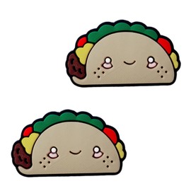 TCHARIRY Taco Food Shoe Charms - Fun Food-Themed Decoration Charms Gift for Boys Kids Teens and Adults - Set of 2