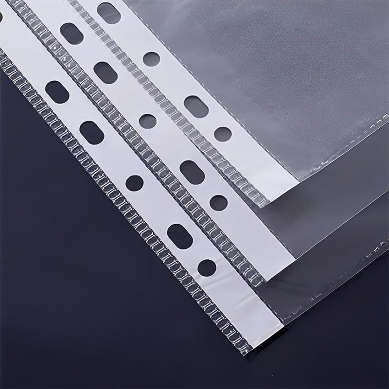 Zinnia A5 Punched Pockets 100 Pack Clear Poly Pockets Tear-Resistant