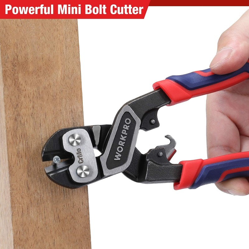 WORKPRO 8" Mini Bolt Cutter, Heavy Duty Wire Cutters with