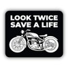 Zirni Look Twice Save a Life Motorcycle Vinyl Sticker Bumper