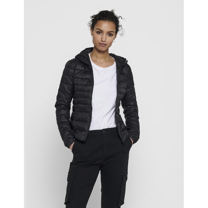 ONLY Female Quilted Jacket, Onltahoe Quilted Jacket, Black (Black)