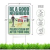 Clean Up After Your Dog Signs 2 Pack 12"x9" with