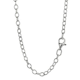 NKlaus Necklace 3.0 mm wide anchor chain round 925 silver necklace women's silver chain, Sterling Silver